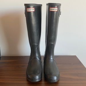 Hunter Tall Black Rain Boots Wellies